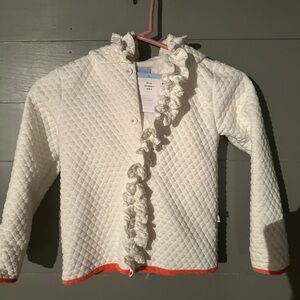 Bella Bliss White Quilted Jacket with Chicken Hood NWT